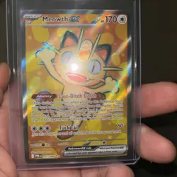 Pokemon TCG Meowth ex SV 151 Full Art Holo Ultra Rare 107/165 EN - Image 1