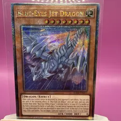 Blue-Eyes Jet Dragon RA02-EN017 Quarter Century Secret Rare 1st Edition VLP - Image 1