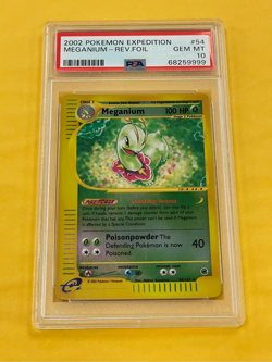 2002 Pokemon Expedition Meganium Reverse Holo Foil #54/165 PSA 10 GEM MINT - Image 1
