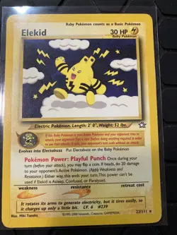Elekid 22/111 Pokemon TCG Neo Genesis Non Holo Rare WotC LP - Image 1