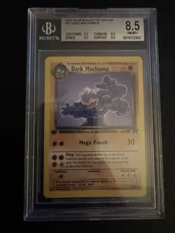 2000 Dark Machamp 27/82 Team Rocket 1st Edition Graded Pokemon BGS 8.5 R - Image 1
