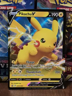 Pokemon SWSH Black Star Promo ULTRA RARE Pikachu V SWSH061 - NM (DB) - Image 1