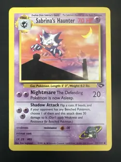 Vintage Pokemon TCG Sabrina's Haunter Gym Challenge 55/132 - Image 1