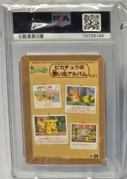 1998 POCKET MONSTERS SEALDASS FANCY GRAFFITI #09 PIKACHU AND OTHERS PSA 10 - Image 2
