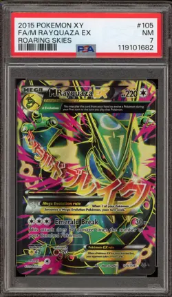 Pokemon M Rayquaza EX XY Roaring Skies Full Art #105 PSA 7 - Image 1