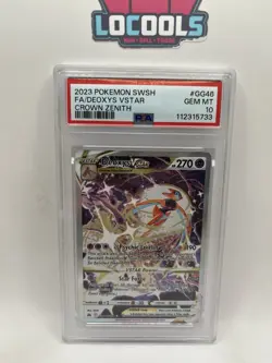 2023 POKEMON SWORD & SHIELD CROWN ZENITH #GG46 FULL ART/DEOXYS VSTAR PSA 10 - Image 1