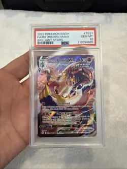 2022 Pokemon Sword & Shield Brilliant Stars #TG21 Fa/Rs Urshifu Vmax PSA 10 - Image 3