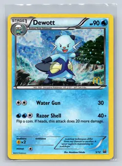 Dewott 005/012 Holo Promo McDonald's Promos 2012 Pokemon LP - Image 1
