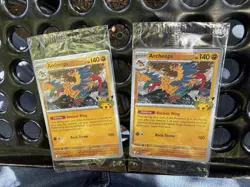2026 Pokemon Fossil Field Museum Exclusive Archeops Promo X2 SEALED - Image 1