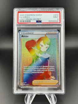 Pokemon Arezu Full Art FA Secret Rare lost origin 204/196 PSA 9 - Image 1
