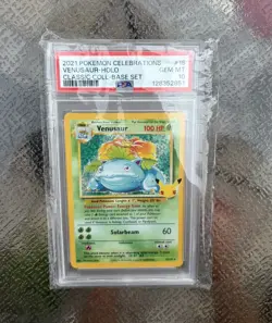POKEMON 2021 Celebrations VENUSAUR Holo Classic Coll Base Set #15 PSA 10 - Image 1