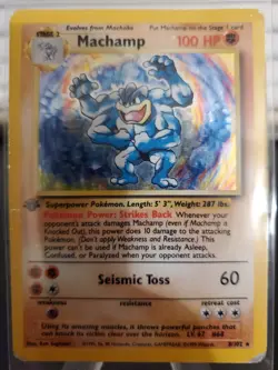 Pokemon TCG Deck Exclusives Machamp 8/102 Holo Rare 1st Ed 100HP 1999 - Image 1