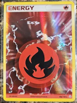 Pokemon 2006 Holon Phantoms Fire Energy 106 Holo LP - Image 1