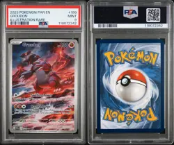 2023 POKEMON PAR EN-PARADOX RIFT ILLUSTRATION RARE #199 GROUDON PSA 9 - Image 1
