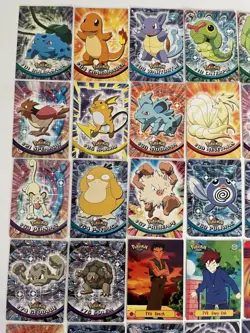 1999 Pokemon Topps Collection 69 Cards 10 Holo Series 1&2 blue logo vintage. - Image 2