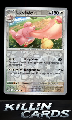 Reverse Holofoil Lickilicky 125/162 Pokemon Common SV05: Temporal Forces Card NM - Image 1