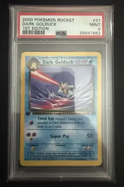 PSA 9 MINT Dark Golduck 37/82 Team Rocket 1ST EDITION Pokemon Card - Image 1