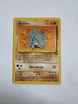 Rhyhorn 61/64 - Jungle Set - VINTAGE WOTC Pokemon CARD - UNLIMITED - NM - Image 1
