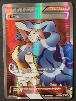 Karen XY177a XY Alternate FULL ART PROMO HOLO Premium Trainer Pokemon Card NM - Image 1