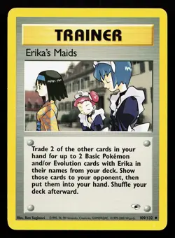 Erika's Maids 109/132 Uncommon Gym Heroes Pokemon Card - Image 1