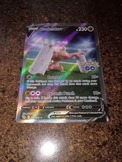 Pokemon ENGLISH Conkeldurr V Go FULL ART Holo Card 070/078 NEAR MINT- - Image 1