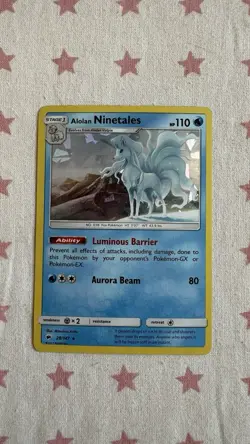Alolan Ninetales Burning Shadows 28/147 Holo Rare Pokemon TCG Card - Image 1
