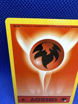 Fire Energy 1999 Pokemon TCG Base Set 1st Edition Shadowless #98/102 - NM - Image 4