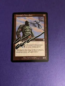 MTG Magic Dromar’s Attendant Signed Artist Proof Sketchx1 Invasion CarlCritchlow - Image 1