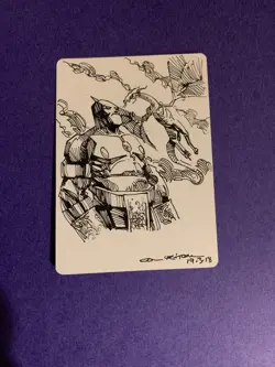MTG Magic Dromar’s Attendant Signed Artist Proof Sketchx1 Invasion CarlCritchlow - Image 2