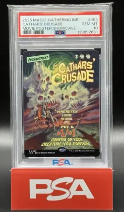 2025 MTG INNISTRAD REMASTERED 0483 CATHARS' CRUSADE MOVIE POSTER SHOWCASE PSA 10 - Image 1
