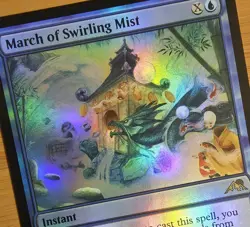 X 1 March of Swirling Mist FOIL NM-M Kamigawa Neon Dynasty 061 MTG - Image 1