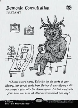 Demonic Consultation (SLC) - Extended Art SLD NM MTG - Image 1