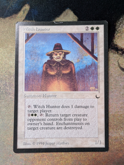MTG Witch Hunter The Dark Rare - Lightly Played - Image 1