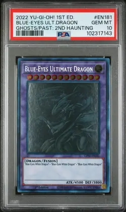 Blue-Eyes Ultimate Dragon *PSA GM 10* GFP2-EN181 * Ghost Rare * 2022 * Yugioh - Image 1