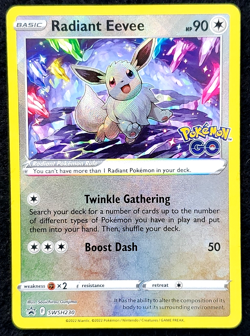 Radiant Eevee SWSH230 Pokemon Go, Sword & Shield Promo Cards Hol, Near Mint - Image 2