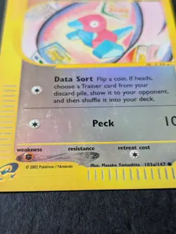 Porygon 103a/147 Reverse Holo Foil 2002 WOTC Pokemon Aquapolis - Image 3