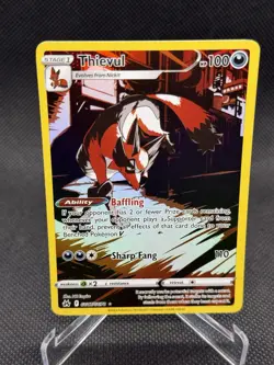 Thievul GG17/GG70 Holo Crown Zenith Galarian Gallery Pokemon NM - Image 1