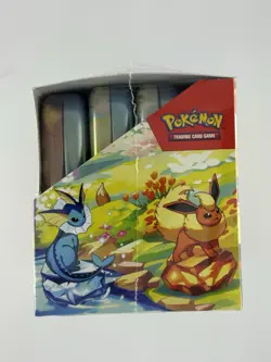 Pokemon TCG Prismatic Evolutions Mini-Tin Display (8 Tins) – Factory Sealed - Image 5