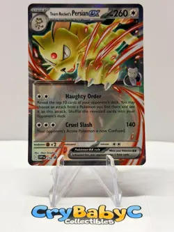 Pokemon Team Rocket's Persian ex SVP218 Scarlet & Violet Black Star Promo - Image 1