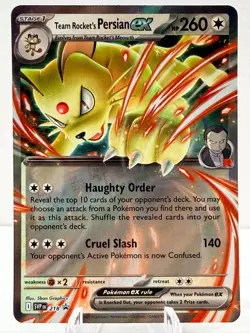 Pokemon Team Rocket's Persian ex SVP218 Scarlet & Violet Black Star Promo - Image 2