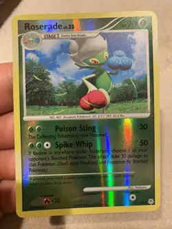 Pokemon TCG Roserade Diamond & Pearl 13/130 Reverse Holo Holo Rare - Image 1