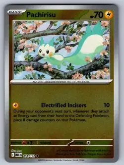 Pachirisu 051/132 Common Mega Evolution Reverse Holo Near Mint - Image 1