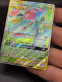 Tag Team Celebi & Venusaur GX 159/181 Holo SM - Team Up Pokemon NM HA3 - Image 2