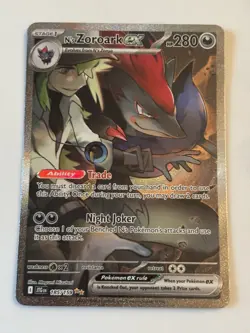 The Pokemon Company N's Zoroark ex 185/159 Sv09 Full Art Holo SIR 280 HP ENG - Image 1