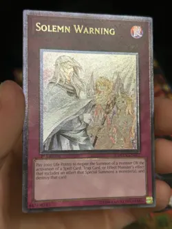Yugioh Solemn Warning DREV - EN077 1st Edition Ultimate Rare Near Mint - Image 3
