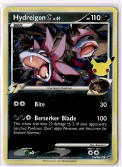 Hydreigon C lv.61 SWSH138 SWSH: Sword & Shield Promo Cards Holo - Image 1