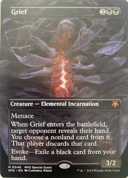 Grief - Borderless Special Guest MH3 MtG TCG Card # 0046 - Image 1