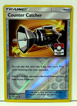 Pokemon League Cup Counter Catcher "STAFF" Gold Foil Stamp League Promo Card OOP - Image 1