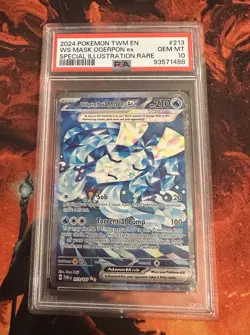 Wellspring Mask Ogerpon #213 EX Holo Card Pokemon TCG Twilight Masquerade PSA 10 - Image 2