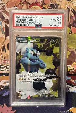 PSA 10 Pokemon Card Thundurus Emerging Powers 97/98 Full Art GEM MINT - Image 1